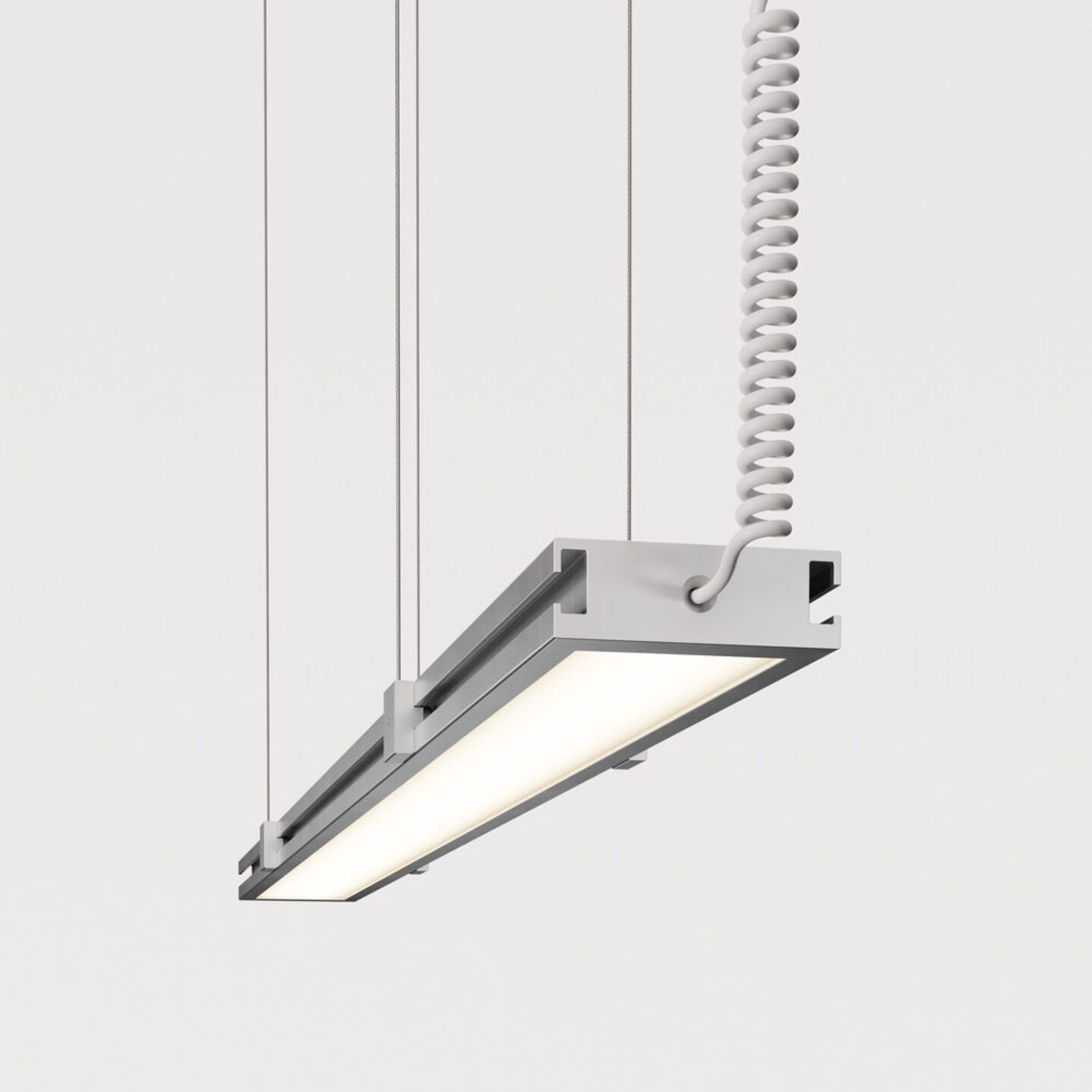 Gantry 150 Brushed Raw Aluminium & White Cord